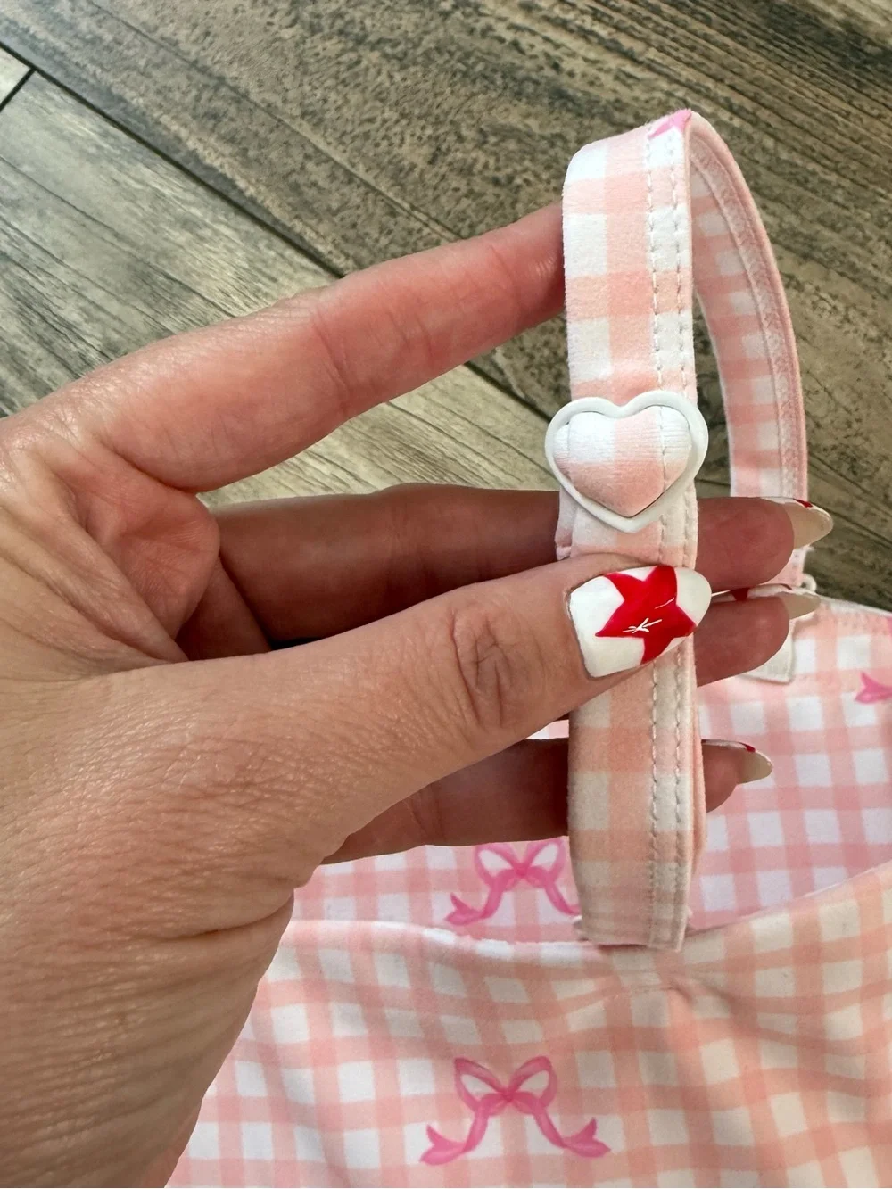 Gingham Bow Print Sportsbra Top